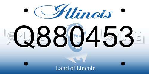Q880453 Illinois License Plate