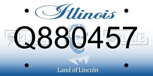Q880457 Illinois License Plate