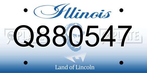 Q880547 Illinois License Plate