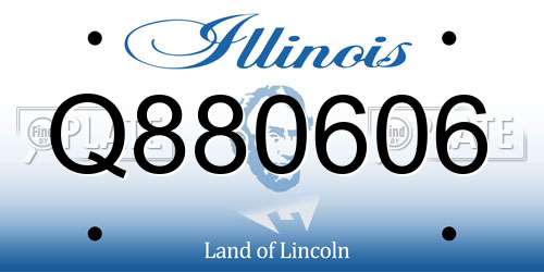 Q880606 Illinois License Plate