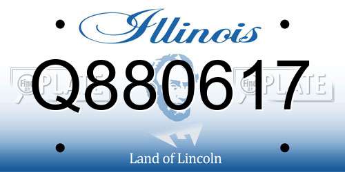 Q880617 Illinois License Plate