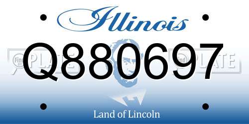 Q880697 Illinois License Plate