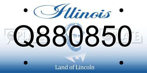 Q880850 Illinois License Plate