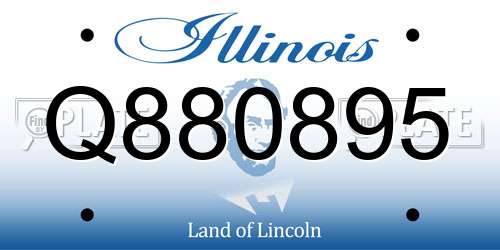 Q880895 Illinois License Plate