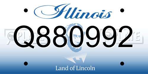 Q880992 Illinois License Plate