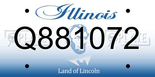 Q881072 Illinois License Plate