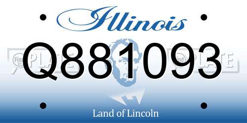Q881093 Illinois License Plate