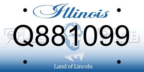 Q881099 Illinois License Plate