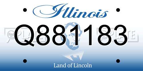 Q881183 Illinois License Plate