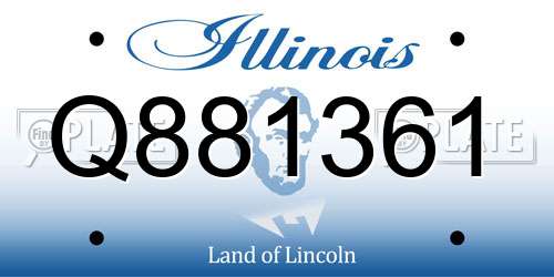 Q881361 Illinois License Plate