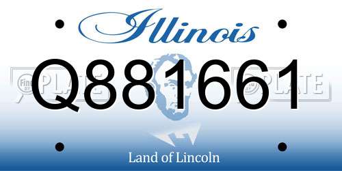 Q881661 Illinois License Plate