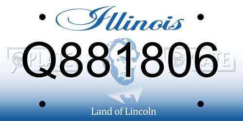 Q881806 Illinois License Plate