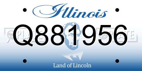 Q881956 Illinois License Plate