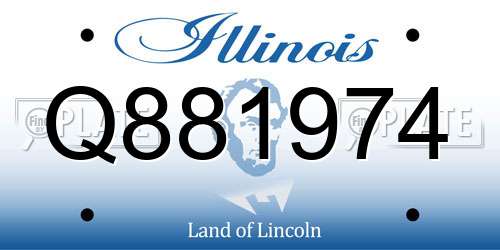 Q881974 Illinois License Plate
