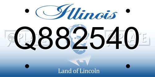 Q882540 Illinois License Plate