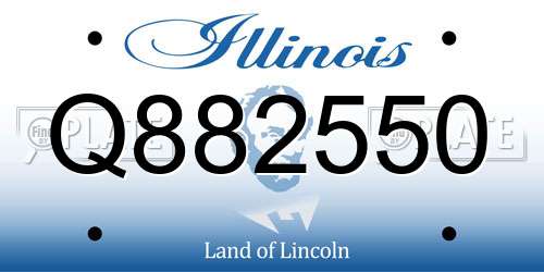 Q882550 Illinois License Plate