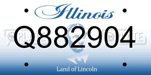 Q882904 Illinois License Plate