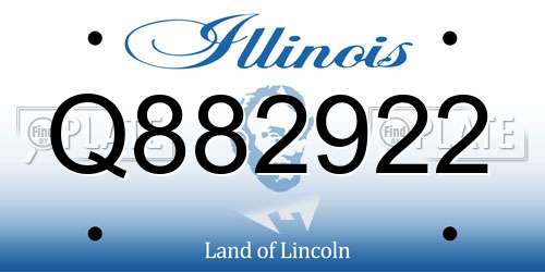Q882922 Illinois License Plate