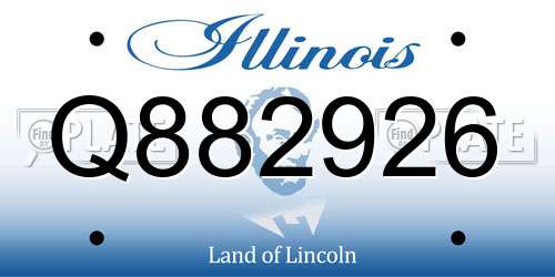 Q882926 Illinois License Plate