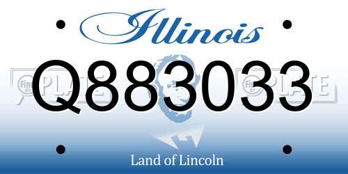 Q883033 Illinois License Plate