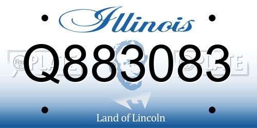 Q883083 Illinois License Plate