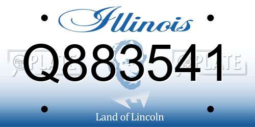Q883541 Illinois License Plate