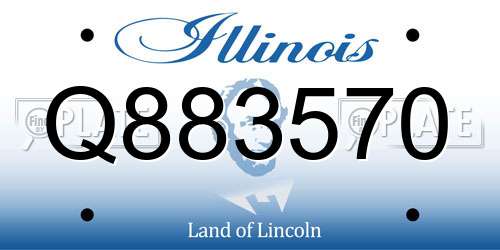 Q883570 Illinois License Plate