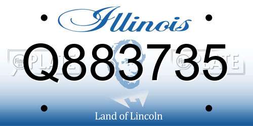 Q883735 Illinois License Plate