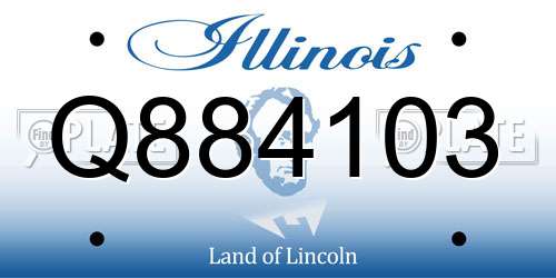 Q884103 Illinois License Plate