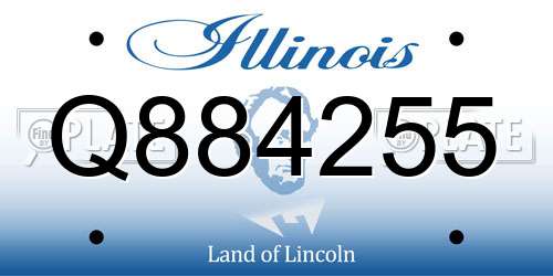 Q884255 Illinois License Plate