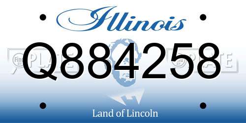 Q884258 Illinois License Plate