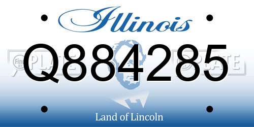 Q884285 Illinois License Plate