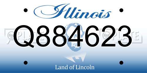 Q884623 Illinois License Plate