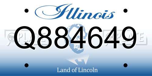 Q884649 Illinois License Plate
