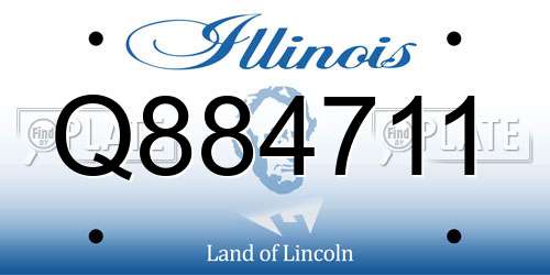 Q884711 Illinois License Plate