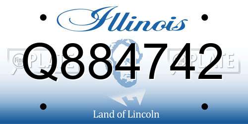 Q884742 Illinois License Plate