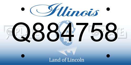 Q884758 Illinois License Plate