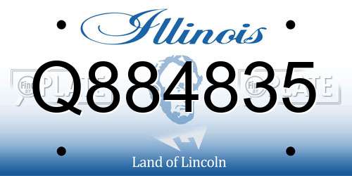 Q884835 Illinois License Plate