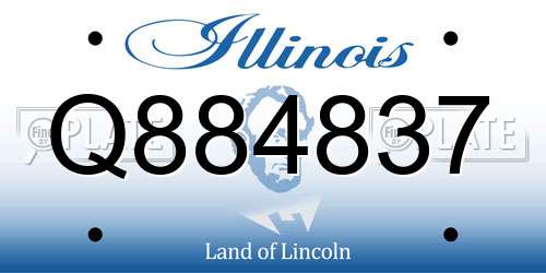 Q884837 Illinois License Plate