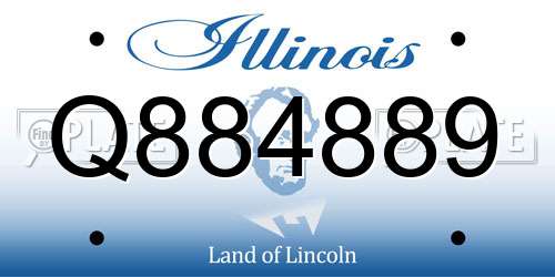 Q884889 Illinois License Plate