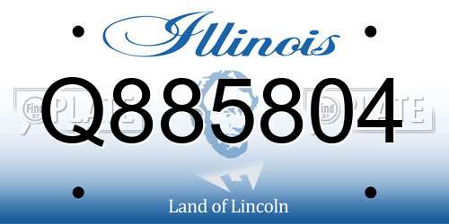 Q885804 Illinois License Plate