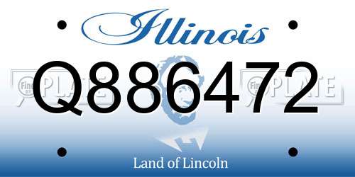 Q886472 Illinois License Plate