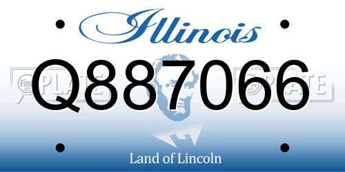 Q887066 Illinois License Plate