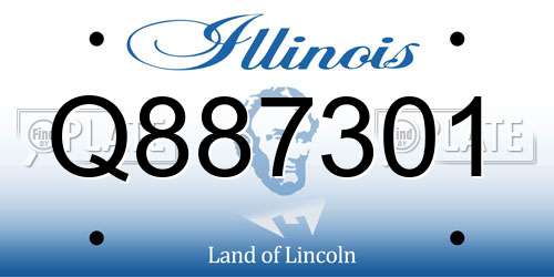 Q887301 Illinois License Plate