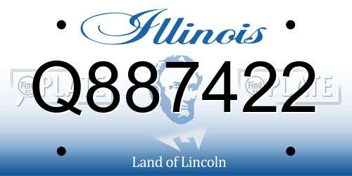 Q887422 Illinois License Plate
