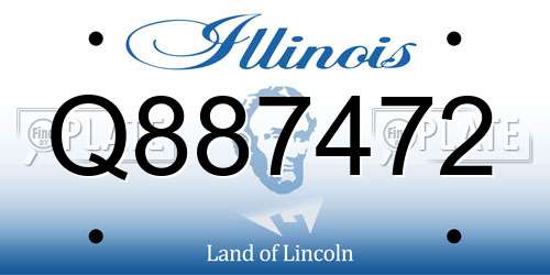 Q887472 Illinois License Plate