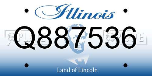 Q887536 Illinois License Plate
