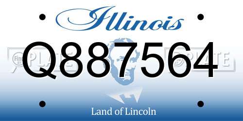 Q887564 Illinois License Plate