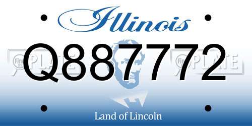 Q887772 Illinois License Plate