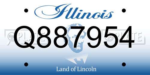 Q887954 Illinois License Plate